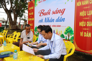 Phấn khởi với mô hình“Buổi sáng với Nhân dân” tại xã Lộc Tấn
