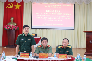 Đoàn kiểm tra thành phố Đồng Nai làm việc với xã Lộc Tấn về...