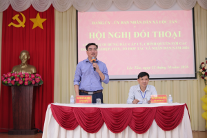 Xã Lộc Tấn đối thoại với Nhân dân, doanh nghiệp, kịp thời tháo gỡ khó khăn từ cơ sở