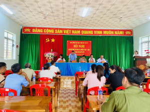 HỘI ĐỒNG NHÂN DÂN XÃ LỘC THÀNH TIẾP XÚC CỬ TRI TẠI ẤP TÀ TÊ 1