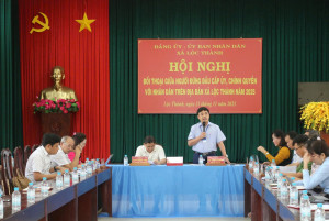 Đảng ủy - Ủy ban nhân dân Xã Lộc Thành: Tổ chức Hội nghị đối thoại trực tiếp giữa người đứng đầu cấp ủy, chính quyền với nhân dân năm 2025.