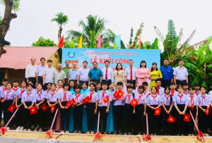 XÃ LỘC THÀNH LONG TRỌNG KHỞI CÔNG DỰ ÁN XÂY DỰNG KHU BÁN TRÚ TRƯỜNG TH&THCS LỘC THIỆN