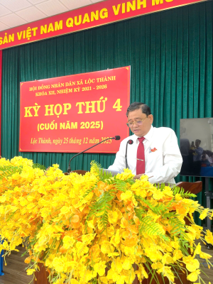 HĐND XÃ LỘC THÀNH TỔ CHỨC KỲ HỌP THỨ 4, KHÓA XII NHIỆM KỲ 2021–2026