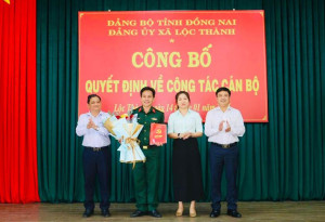 ĐẢNG ỦY XÃ LỘC THÀNH TỔ CHỨC HỘI NGHỊ CÔNG BỐ VÀ TRAO QUYẾT ĐỊNH BỔ NHIỆM CHỈ HUY TRƯỞNG BAN CHỈ HUY QUÂN SỰ XÃ
