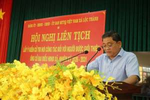 XÃ LỘC THÀNH TỔ CHỨC HỘI NGHỊ LIÊN TỊCH LẤY Ý KIẾN  CỬ TRI NƠI CÔNG TÁC ĐỐI VỚI NGƯỜI ĐƯỢC GIỚI THIỆU ỨNG CỬ ĐẠI BIỂU HĐND XÃ, NHIỆM KỲ 2026 - 2031