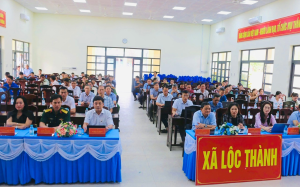 CÁN BỘ, ĐẢNG VIÊN XÃ LỘC THÀNH DỰ HỘI NGHỊ TRỰC TUYẾN TOÀN QUỐC QUÁN TRIỆT NGHỊ QUYẾT ĐẠI HỘI XIV CỦA ĐẢNG