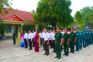 ĐẢNG ỦY - HĐND – UBND - ỦY BAN MTTQ VIỆT NAM XÃ TỔ CHỨC CHÀO CỜ THÁNG 3/2026