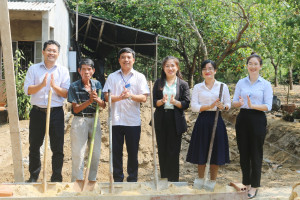 LỄ KHỞI CÔNG XÂY DỰNG 07 NHÀ ĐẠI ĐOÀN KẾT CHO ĐỐI TƯỢNG CÓ HOÀN CẢNH KHÓ KHĂN VỀ NHÀ Ở TRÊN ĐỊA BÀN XÃ LỘC THÀNH