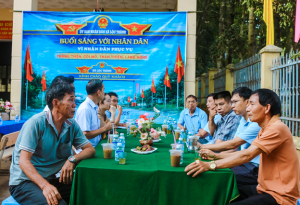 LỘC THÀNH: TỔ CHỨC MÔ HÌNH “BUỔI SÁNG VỚI NHÂN DÂN” VÌ NHÂN DÂN PHỤC VỤ TẠI ẤP TÂN BÌNH 2