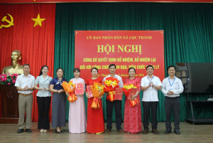 UBND xã Lộc Thành tổ chức Lễ công bố quyết định bổ nhiệm, bổ nhiệm lại công chức lãnh đạo, viên chức quản lý