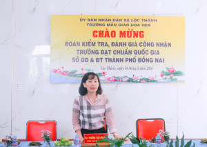 KIỂM TRA, ĐÁNH GIÁ CÔNG NHẬN TRƯỜNG MẪU GIÁO HOA SEN ĐẠT CHUẨN QUỐC GIA
