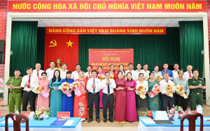 XÃ LỘC THÀNH TỔ CHỨC HỘI NGHỊ CÔNG BỐ NGHỊ QUYẾT, CÁC QUYẾT ĐỊNH VÀ TRAO QUYẾT ĐỊNH CÔNG TÁC TỔ CHỨC, CÁN BỘ SAU SẮP XẾP CÁC ẤP