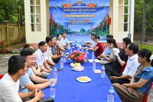 LỘC THÀNH: TỔ CHỨC MÔ HÌNH “BUỔI SÁNG VỚI NHÂN DÂN” VÌ NHÂN DÂN PHỤC VỤ TẠI ẤP LỘC BÌNH
