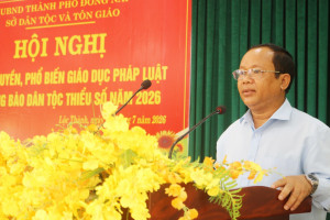 XÃ LỘC THÀNH TỔ CHỨC HỘI NGHỊ TUYÊN TRUYỀN, PHỔ BIẾN GIÁO DỤC PHÁP LUẬT CHO ĐỒNG BÀO DÂN TỘC THIỂU SỐ NĂM 2026