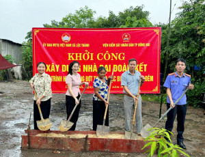 XÃ LỘC THÀNH: KHỞI CÔNG XÂY DỰNG NHÀ “ĐẠI ĐOÀN KẾT” CHO HỘ GIA ĐÌNH BÀ THỊ SA VỈNH