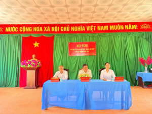 Đại biểu HĐND xã Lộc Thành tiếp xúc cử tri sau Kỳ họp thứ ba tại ấp Tà Tê.