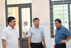 Lãnh đạo xã Lộc Thành kiểm tra, đôn đốc tiến độ các công trình trọng điểm trên địa bàn trên địa bàn