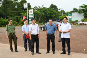 Lãnh đạo xã Lộc Thành kiểm tra công tác giải phóng mặt bằng...