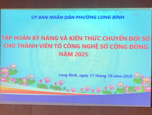 Tập huấn kỹ năng và kiến thức chuyển đổi số cho thành viên tổ công nghệ số cộng đồng năm 2025