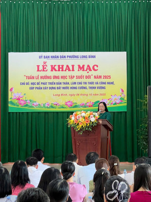 Lễ khai mạc Tuần lễ hưởng ứng học tập suốt đời năm 2025 tại phường Long Bình