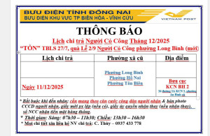 Thông báo về việc tiếp nhận hồ sơ miễn, giảm tiền sử dụng đất khi cấp Giấy chứng nhận QSDĐ lần đầu, chuyển mục đích sử dụng đất đối với người có công với cách mạng và thân nhân liệt sĩ trên địa bàn phường Long Bình