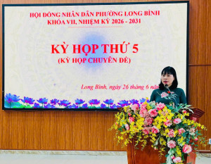 Hội đồng nhân dân phường Long Bình tổ chức kỳ họp thứ 5 (kỳ họp chuyên đề).