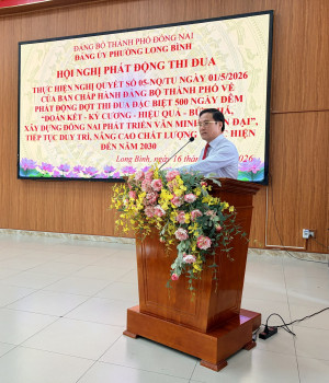 PHƯỜNG LONG BÌNH PHÁT ĐỘNG ĐỢT THI ĐUA ĐẶC BIỆT 500 NGÀY ĐÊM