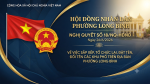 Nghị quyết sắp xếp, đổi tên các khu phố phường Long Bình...