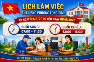 Lịch làm việc từ ngày 03/08/2026 đến ngày 08/08/2026