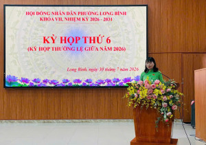 HĐND phường Long Bình khóa VII tổ chức Kỳ họp thứ 6 (kỳ họp...