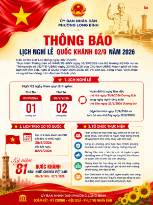 Lịch nghỉ lễ 02/9
