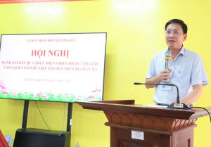 XÃ LONG HÀ ĐÁNH GIÁ KẾT QUẢ THỰC HIỆN CHIẾN DỊCH 90 NGÀY SỐ HÓA DỮ LIỆU ĐẤT ĐAI.