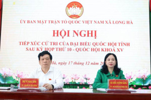 ĐẠI BIỂU QUỐC HỘI TIẾP XÚC CỬ TRI XÃ LONG HÀ