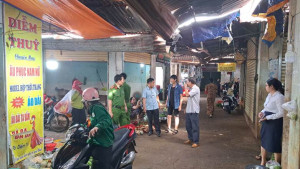 KIỂM TRA CÔNG TÁC PHÒNG CHÁY CHỮA CHÁY TẠI CÁC CHỢ TRÊN ĐỊA BÀN XÃ LONG HÀ