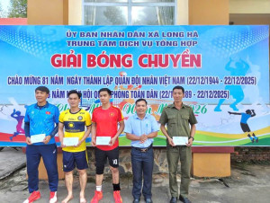 LONG HÀ TỔ CHỨC THÀNH CÔNG GIẢI BÓNG CHUYỀN CHÀO MỪNG NGÀY THÀNH LẬP QUÂN ĐỘI NHÂN DÂN VIỆT NAM