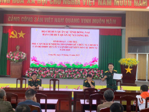 BAN CHỈ HUY QUÂN SỰ XÃ LONG HÀ TỔ CHỨC SINH HOẠT, CHI TRẢ PHỤ CẤP TRÁCH NHIỆM CHO QUÂN NHÂN DỰ BỊ GIỮ CHỨC VỤ CHỈ HUY ĐƠN VỊ DỰ BỊ ĐỘNG VIÊN  NĂM 2025