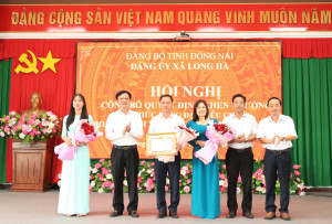 LONG HÀ: TRAO QUYẾT ĐỊNH KIỆN TOÀN BAN CHẤP HÀNH ĐẢNG BỘ XÃ VÀ TRAO KHEN THƯỞNG TỔ CHỨC ĐẢNG  XUẤT SẮC 5 NĂM LIỀN