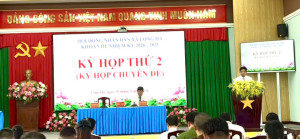 HĐND xã Long Hà tổ chức Kỳ họp thứ 2 (kỳ họp chuyên đề)
