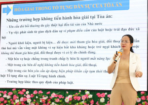 BÁO CÁO VIÊN, HÒA GIẢI VIÊN CƠ SỞ XÃ LONG HÀ ĐƯỢC BỒI DƯỠNG NÂNG CAO KỸ NĂNG.