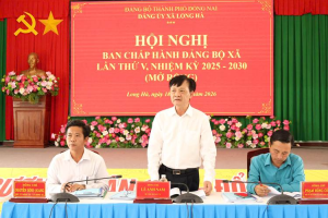 BAN CHẤP HÀNH ĐẢNG BỘ XÃ LONG HÀ TỔ CHỨC HỘI NGHỊ LẦN THỨ V,...