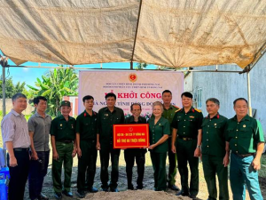 HỘI CỰU CHIẾN BINH XÃ LONG HÀ KHỞI CÔNG XÂY DỰNG NHÀ NGHĨA...