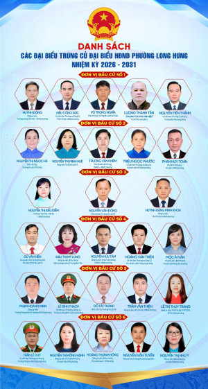 Danh sách các ĐB HĐNG P Long Hưng 2026 2031