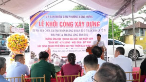 Phường Long Hưng khởi công dự án sửa chữa, cải tạo tuyến...