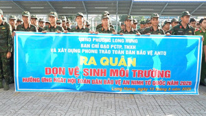 Phường Long Hưng ra quân vệ sinh môi trường hưởng ứng Ngày hội toàn dân bảo vệ an ninh Tổ quốc năm 2026