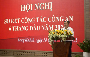 Công an phường Long Khánh tổ chức Hội nghị sơ kết công tác Công an 06 tháng đầu năm 2025