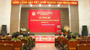 Lễ công bố các Quyết định về tổ chức Hội Cựu Công an nhân dân tỉnh Đồng Nai
