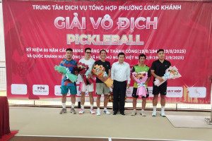 Khai mạc Giải vô địch Pickleball kỷ niệm 80 năm Cách mạng Tháng Tám thành công và Quốc khánh nước Cộng hòa xã hội chủ nghĩa Việt Nam