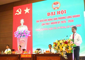 Phiên làm việc thứ I - Đại hội Đại biểu Hội Nông dân phường Long Khánh lần thứ I, nhiệm kỳ 2025-2030