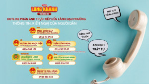 Số điện thoại đường dây nóng phường Long Khánh