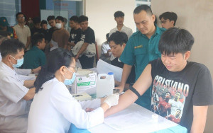 Hội đồng Nghĩa vụ quân sự phường Long Khánh tổ chức khám sức khỏe Nghĩa vụ quân sự và Nghĩa vụ Công an nhân dân năm 2026